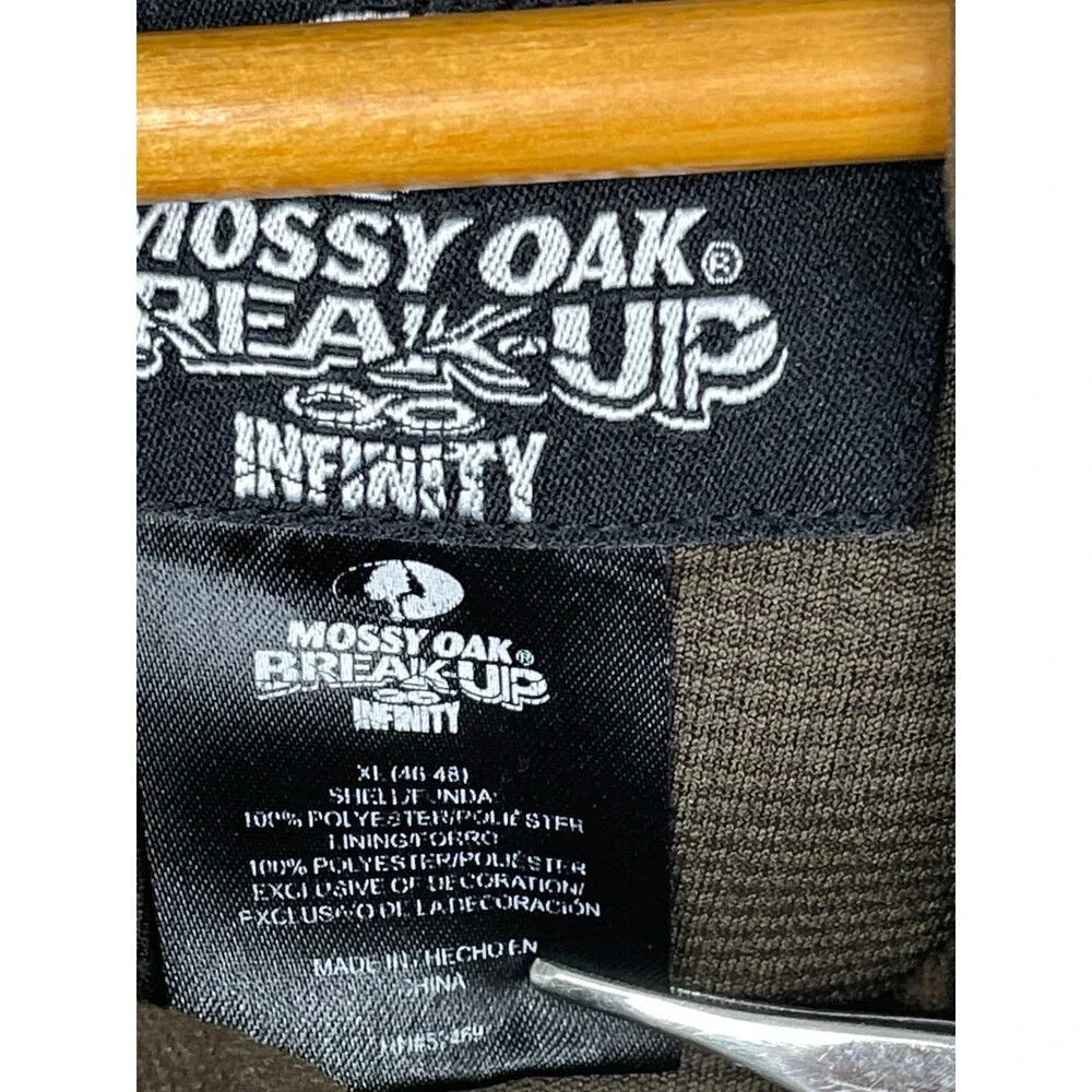 Mossy Oak Break-Up Infinity Camo Jacket Mens XL W/Hood Full Zip Hunting - Picture 2 of 15